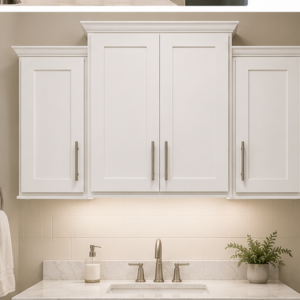 Brand-New White Shaker Upper Cabinet Set