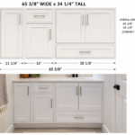 65⅜" White Shaker-Style Cabinet with Brushed-Nickel Hardware