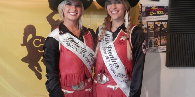 Miss Cheyenne Frontier Days And Lady In Waiting Visit 2021 Sheridan WYO Rodeo