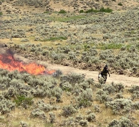 South Tullock Creek fire burnout Wednesday- credit BIA Garret Costa
