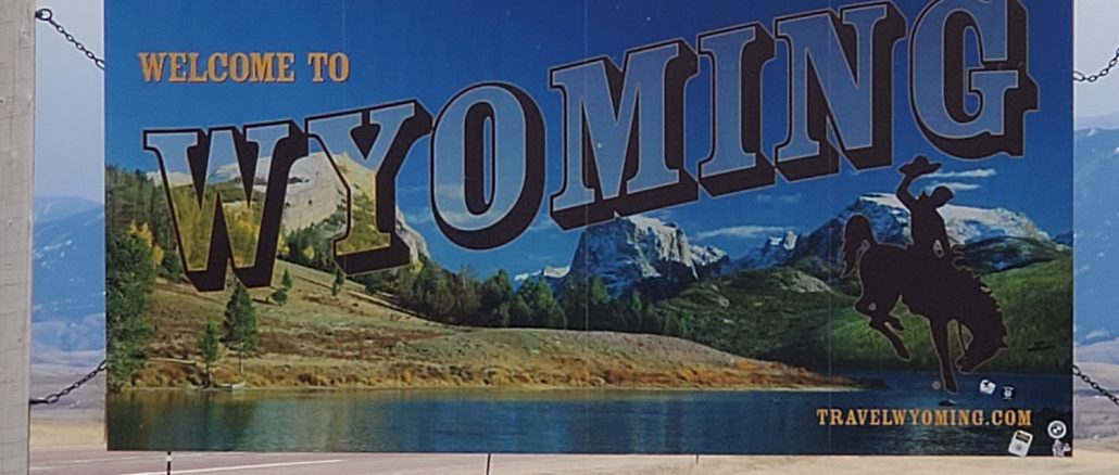 Wyoming Welcome Sign