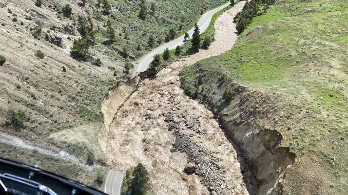 North Yellowstone NP Flood Aerial