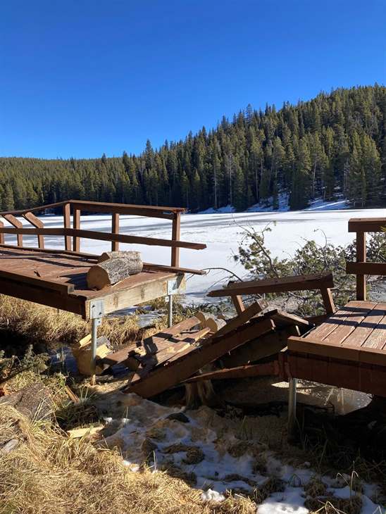 Sibley Lake Fishing Dock Closed Due To Damage Sheridan Media