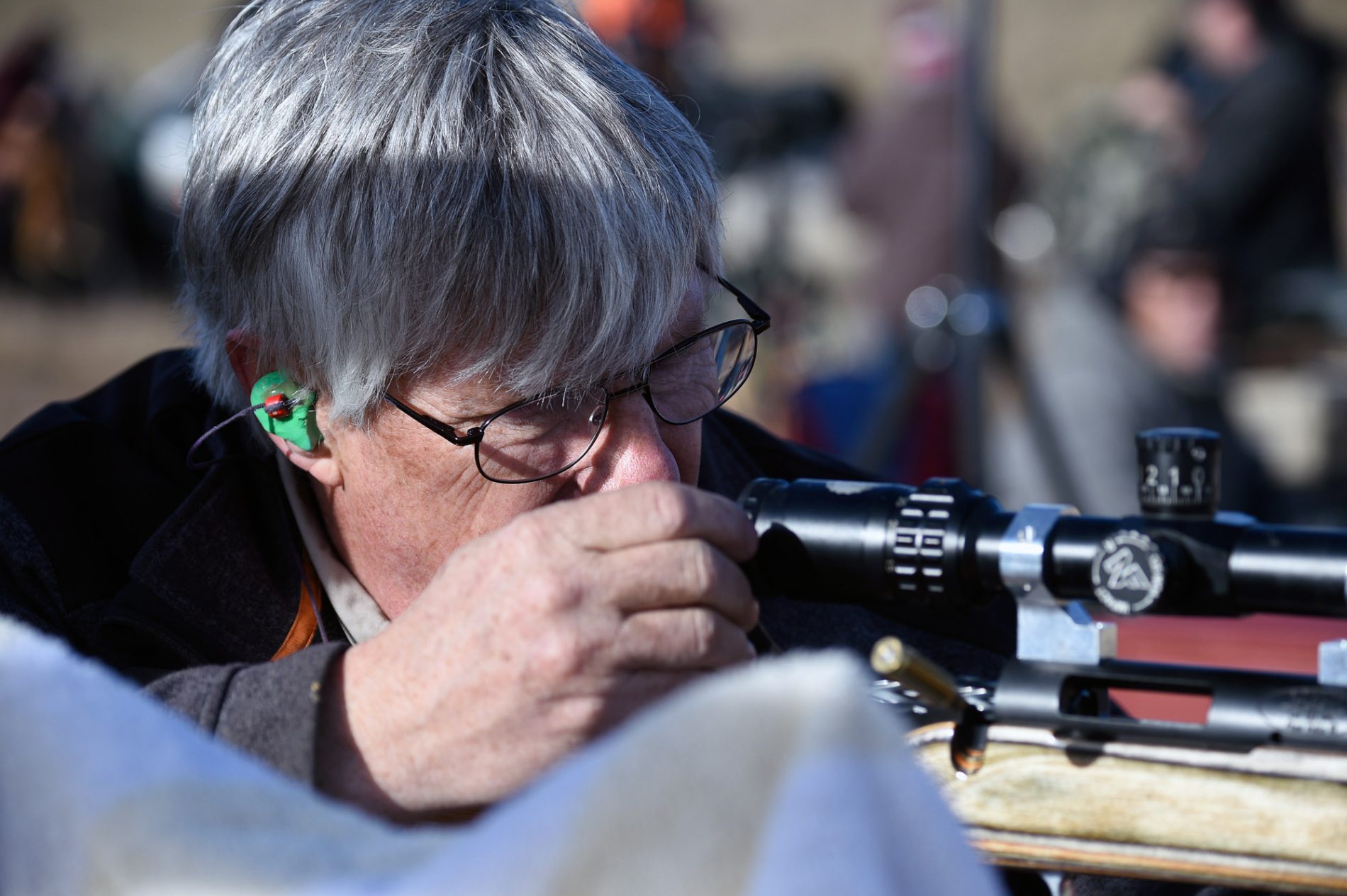 Rod Brown of Banner pulls the bolt back of his rifle to eject a spent cartridge during the Freeze Out 600 long range-rifle competition southeast of Sheridan Saturday, Jan. 3, 2026.